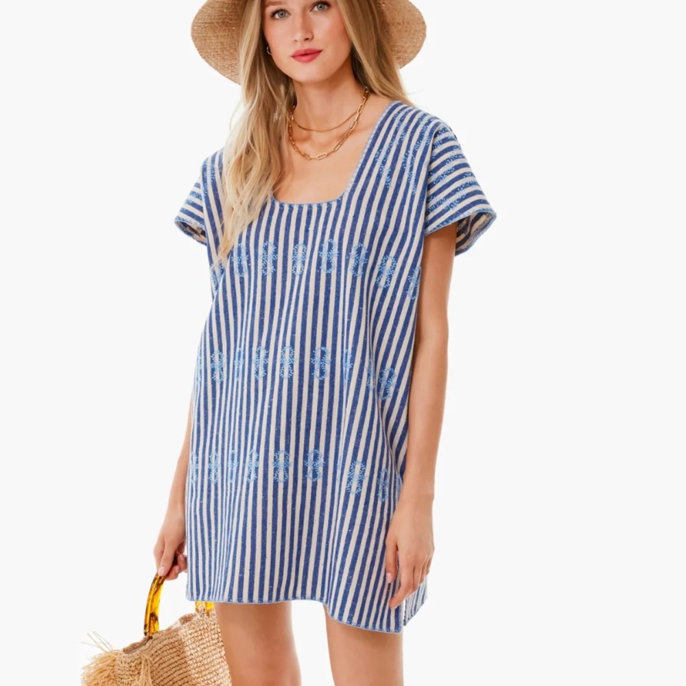 Tuckernuck Blue and White Striped Dress
